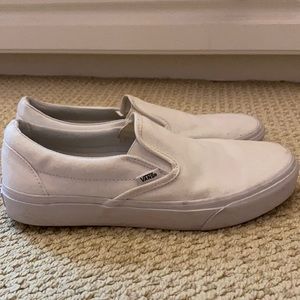 White slip on vans size 11 womens